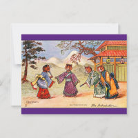 Louis Wain, Japanese Kimono Cat Art  Postcard