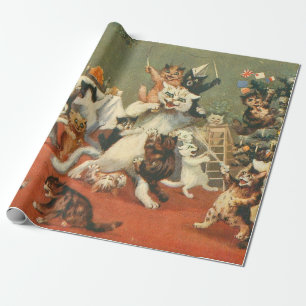 Louis Wain Merry Christmas Wrapping Paper