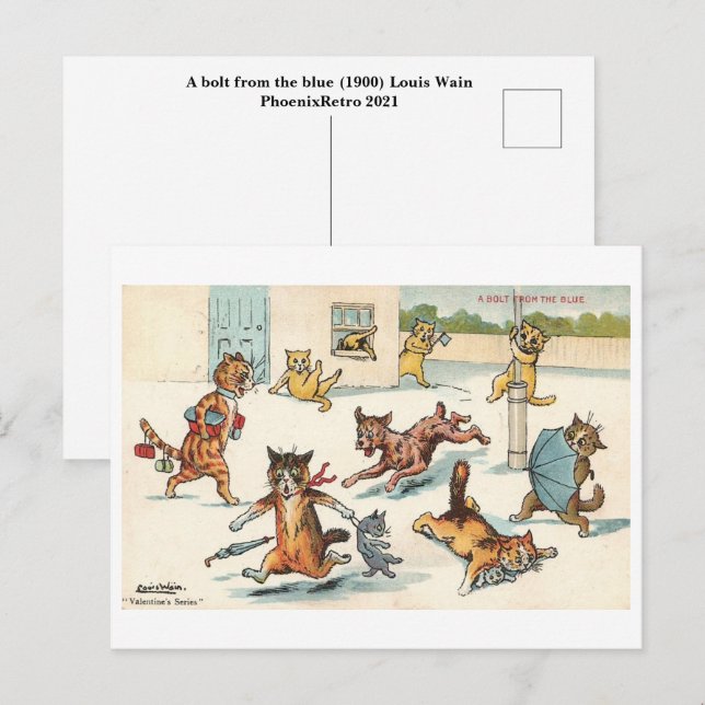 Louis Wain Postcard (Front/Back)