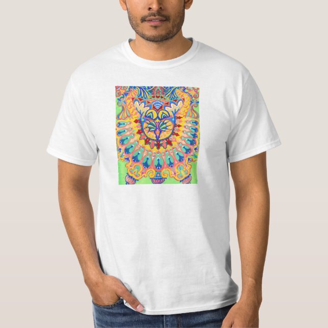 Louis Wain Psychedelic Cat T-Shirt (Front)