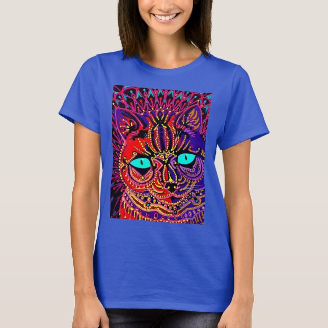 LOUIS WAIN PSYCHEDELIC CAT T-SHIRT (Front)