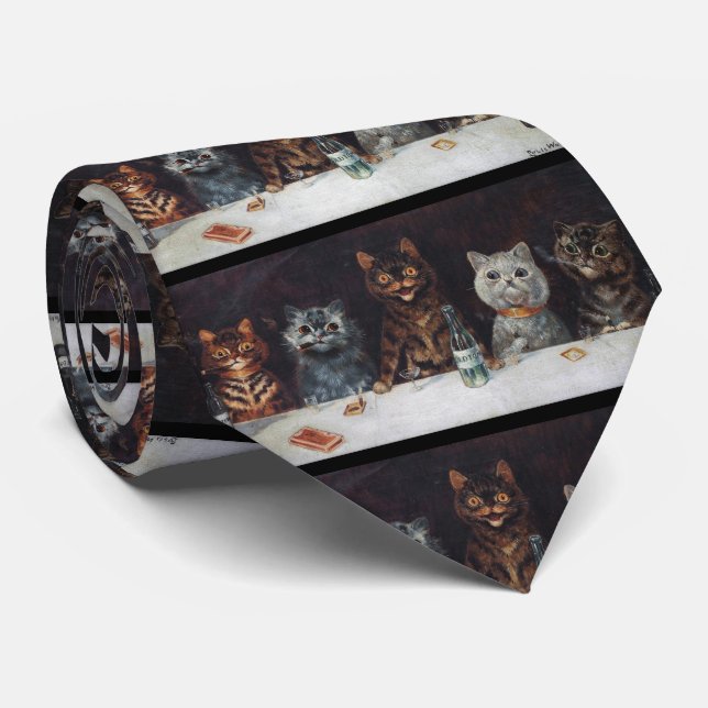 Louis Wain “ The bachelor party ” Tie (Rolled)