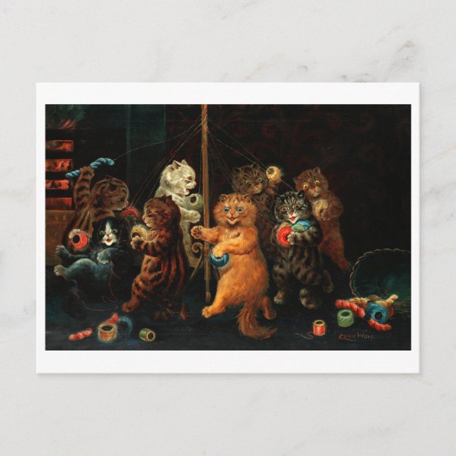 Louis Wain The Maypole Postcard (Front)