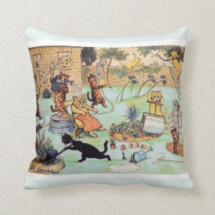 Louis Wain's Cats - It's a Garden CATastrophe Cushion