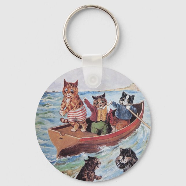 Louis Wain's Swimming Cats Key Ring (Front)