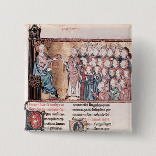 Louis X  Stubborn Giving the Charter to 15 Cm Square Badge