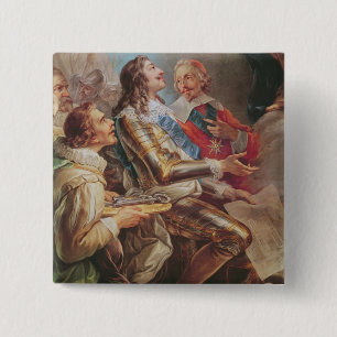 Louis XIII dedicating the Church of Notre-Dame 15 Cm Square Badge