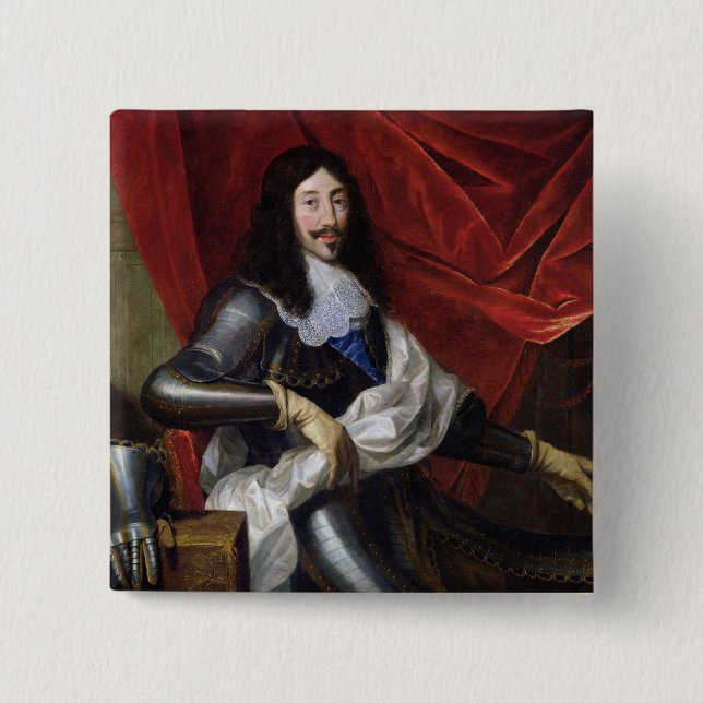 Louis XIII  King of France and Navarre 15 Cm Square Badge (Front)
