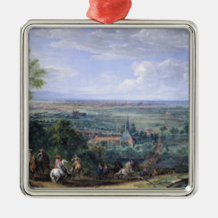 Louis XIV  at the Siege of Lille facing the Metal Tree Decoration