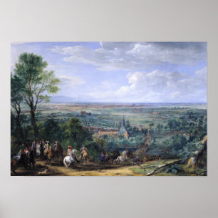 Louis XIV at the Siege of Lille facing the Poster