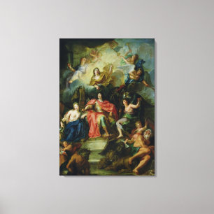 Louis XIV Crowned by Glory, c.1686 Canvas Print