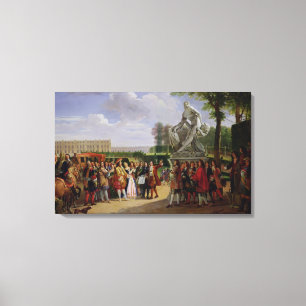 Louis XIV Dedicating Puget's 'Milo of Canvas Print