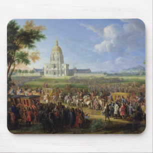 Louis XIV his Entourage Visiting Les Invalides Mouse Mat