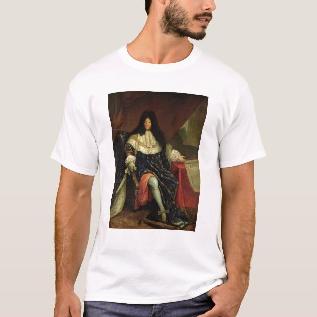 Louis XIV  Holding a Plan of the Maison Royale T-Shirt (Front)