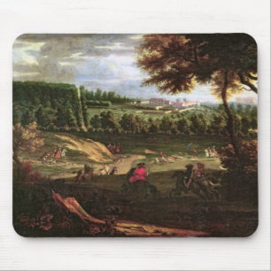 Louis XIV  Hunting at Marly with a View Mouse Mat