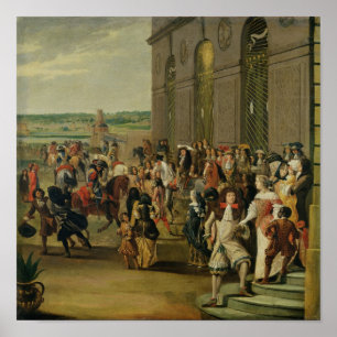 Louis XIV  in Front of the Grotto of Thetis Poster