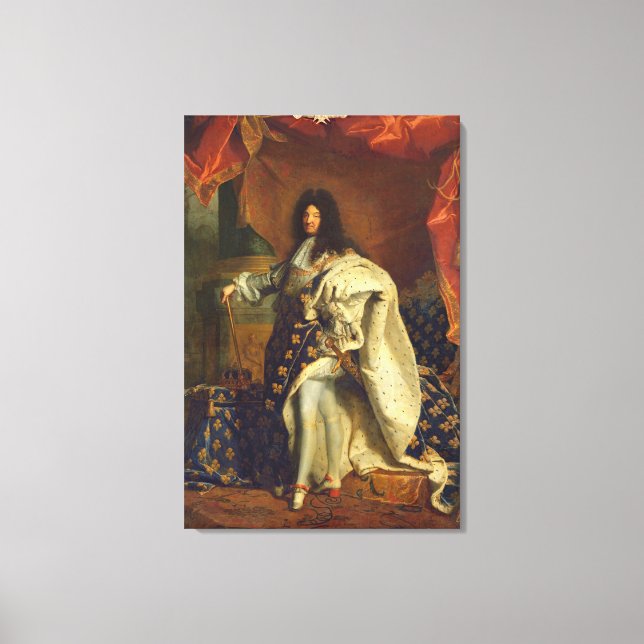 Louis XIV in Royal Costume, 1701 Canvas Print (Front)