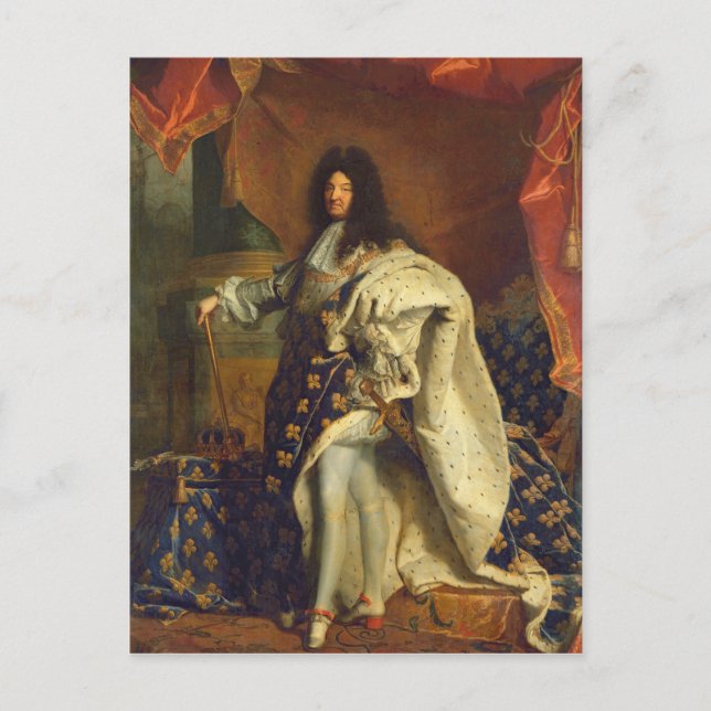 Louis XIV in Royal Costume, 1701 Postcard (Front)