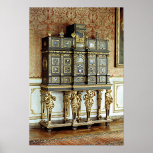 Louis XIV jewellery cabinet, Gobelins Workshop Poster
