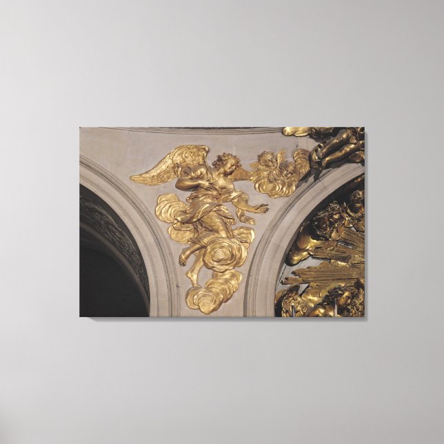 Louis XIV style angel, from the arch Canvas Print (Front)
