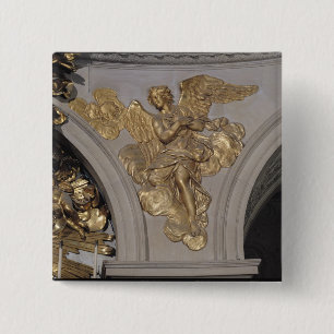 Louis XIV style angel, from the arch to the 15 Cm Square Badge