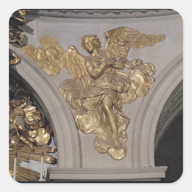 Louis XIV style angel, from the arch to the Square Sticker (Front)