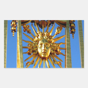 louis xiv sun king rectangular sticker