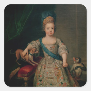 Louis XV  as a child, 1714 Square Sticker