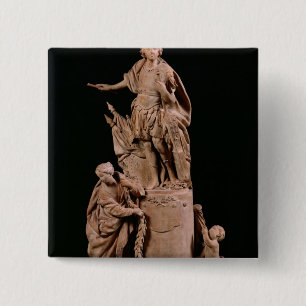 Louis XV as a Roman Emperor 15 Cm Square Badge