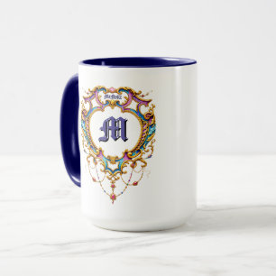 Louis XV Cartouche Name & Monogram Mug