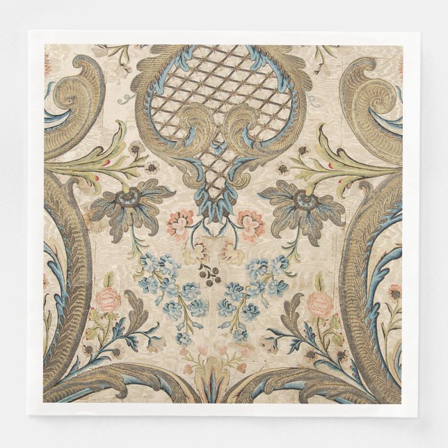 Louis XV Floral Print  Napkin (Front)