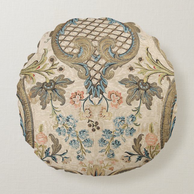 Louis XV Floral Round Cushion (Front)