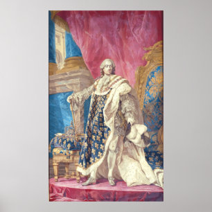 Louis XV  in Coronation Robes Poster