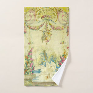 Louis XV Les Cygnes blancs White Swans   Bath Towel Set