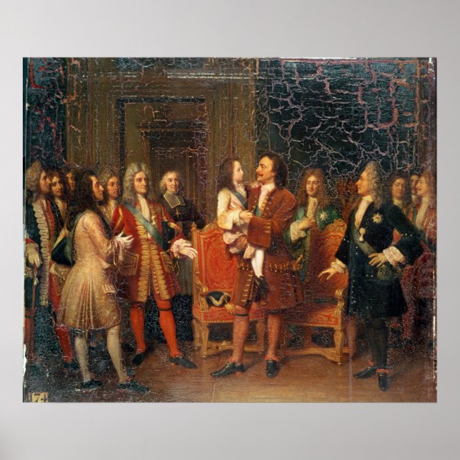 Louis XV  Visiting Peter I Poster (Front)