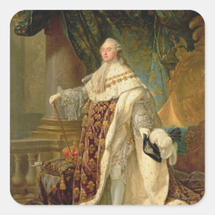 Louis XVI (1754-93) (oil on canvas) Square Sticker