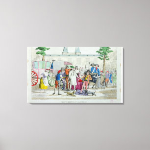 Louis XVI  and his family taken to the Temple Canvas Print