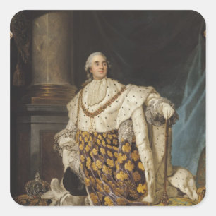 Louis XVI  in Coronation Robes, after 1774 Square Sticker