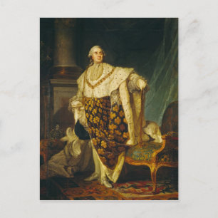 Louis XVI King of France in Coronation Robes Postcard