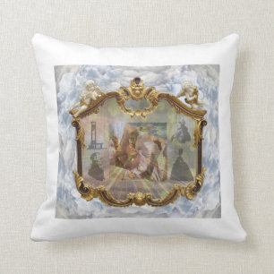 Louis XVI & Marie Antoinette Clouded Mirror 3 Cushion