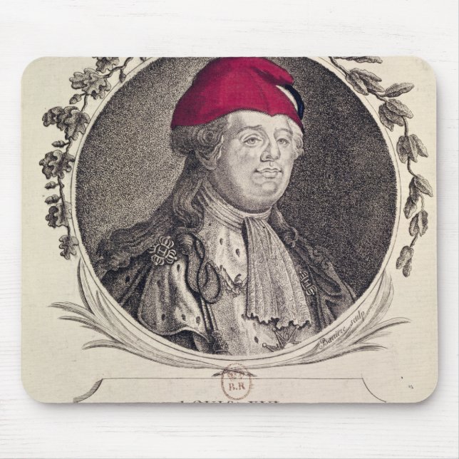 Louis XVI  wearing a phrygian bonnet Mouse Mat (Front)