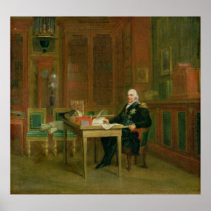 Louis XVIII  in his Study at the Tuileries Poster