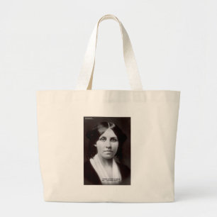 Louisa May Alcott 2 Flints Love Quote Cards & Gift Large Tote Bag