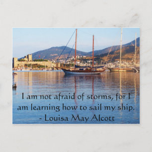 Louisa May Alcott inspirational QUOTE Postcard