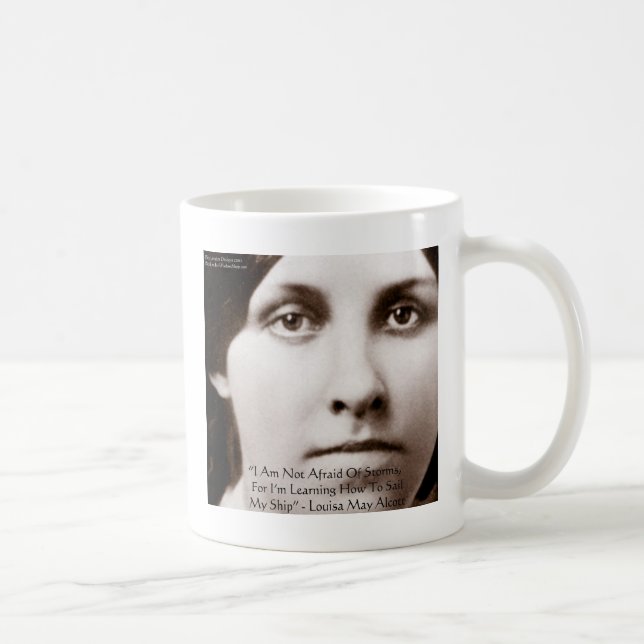 Louisa May Alcott "Learning To Sail" Wisdom Gifts Coffee Mug (Right)