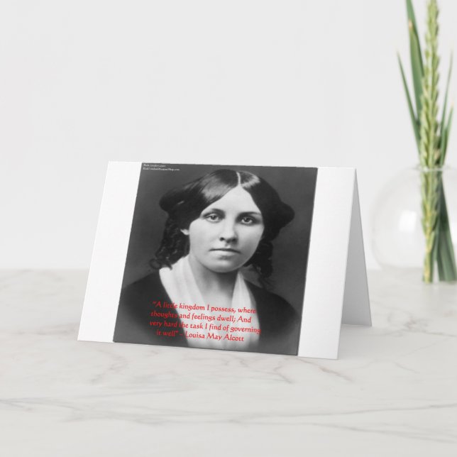 Louisa May Alcott "Little Kingdom" Quote Greetings Card (Front)