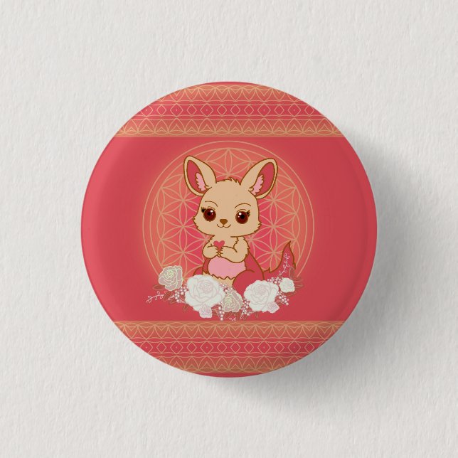 Louisa the Kangaroo Cute 3 Cm Round Badge (Front)