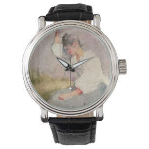 Louise, a Breton Girl (w/c on paper) Watch