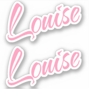 Louise Decorative Name in Pink x2