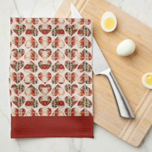 Louise Hearts Tea Towel